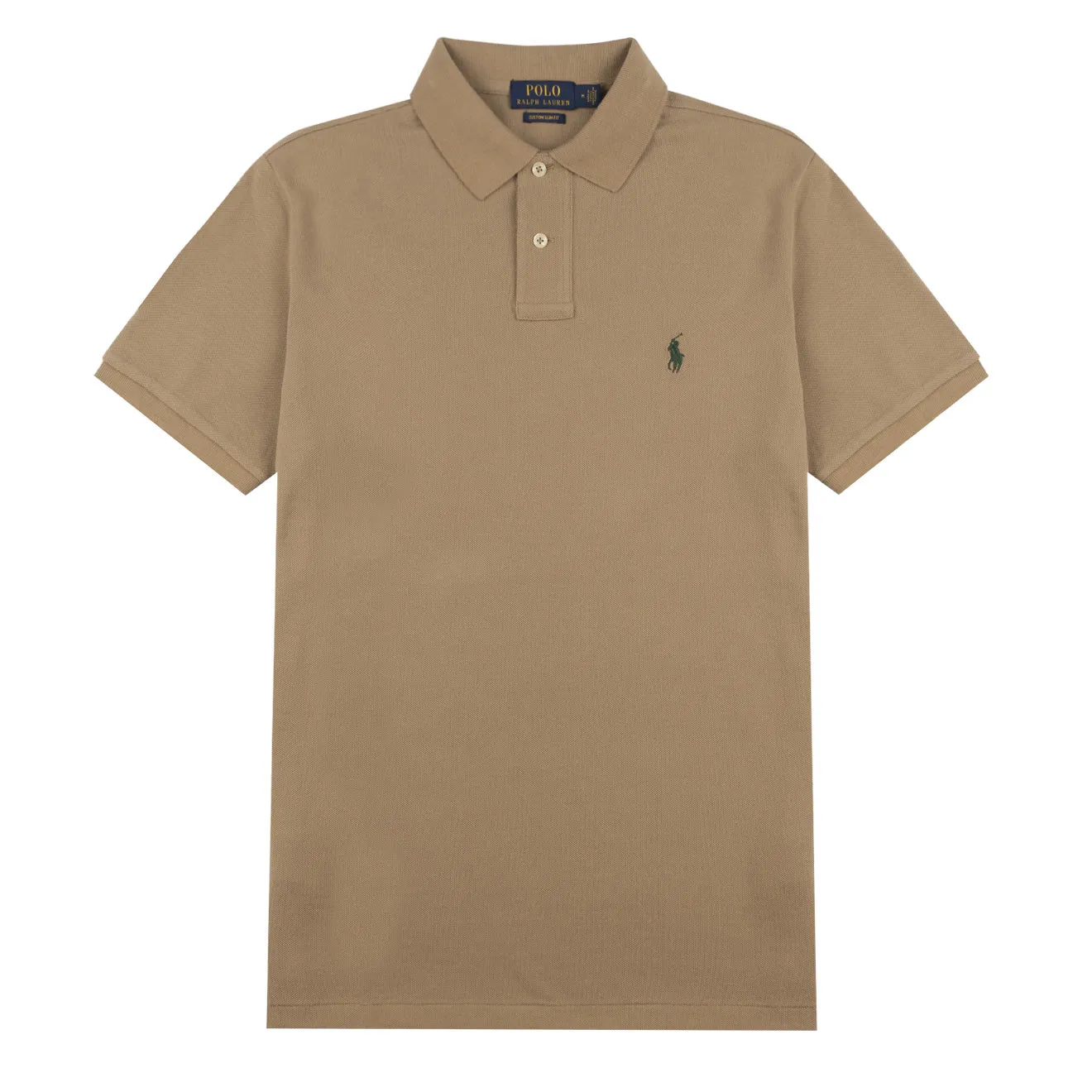 Polo Ralph Lauren Custom Slim Fit Mesh Polo Boating Khaki