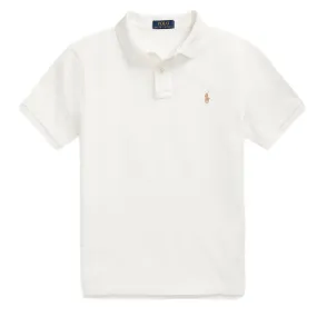 Polo Ralph Lauren Custom Slim Fit Mesh Polo Shirt Deckwash White