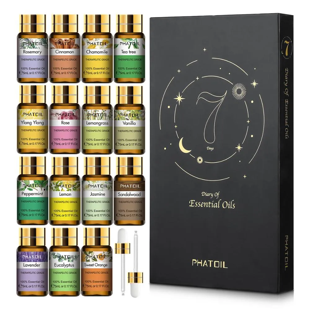 Pure Essential Oils 15pcs Gift Set Natural Plant Aroma Essential Oil