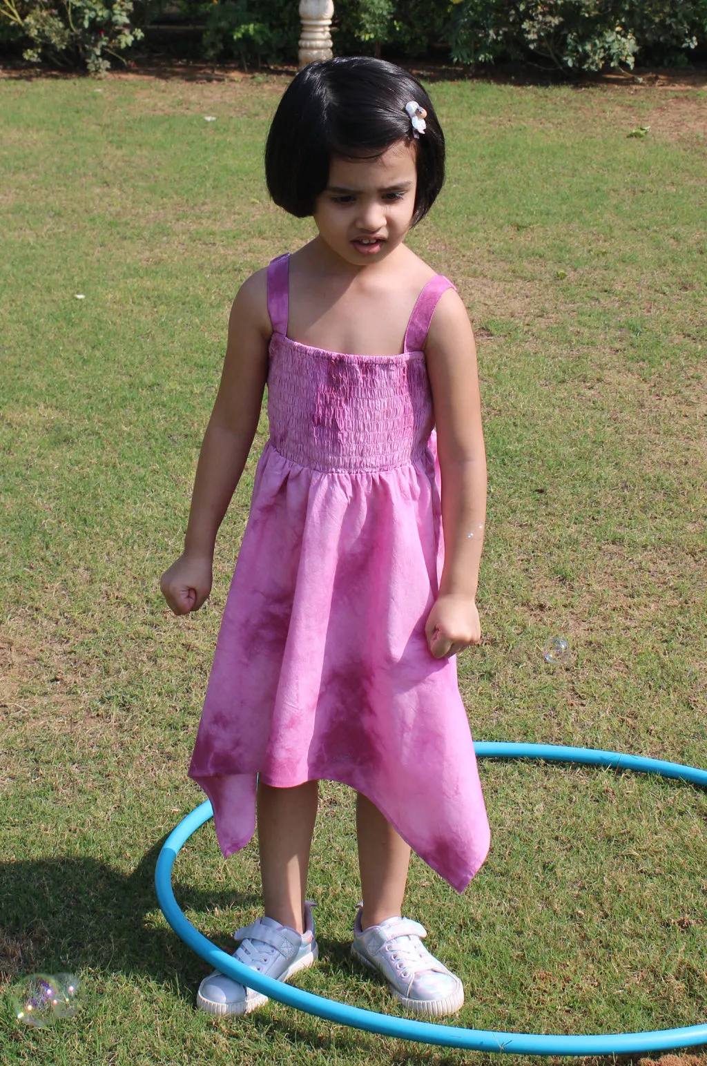 Purple Tie Dye Smocking Dress (Girl)