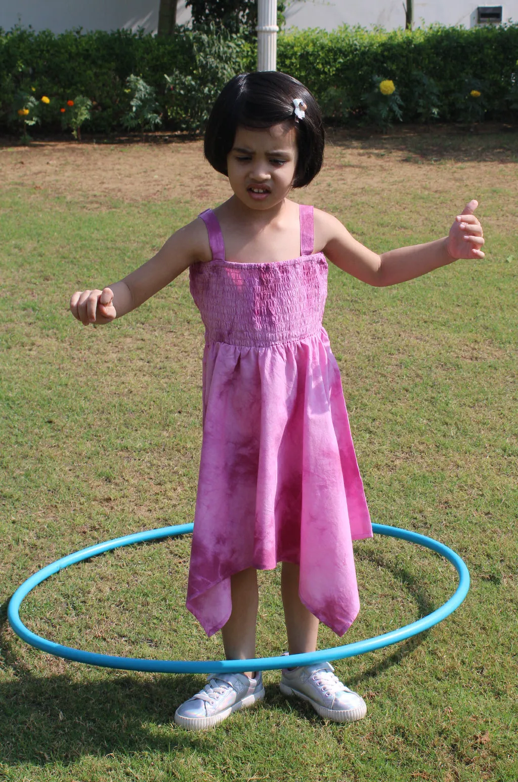 Purple Tie Dye Smocking Dress (Girl)