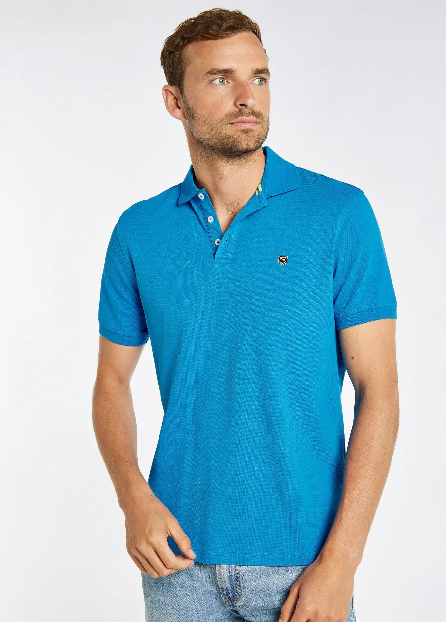 Quinlan 4-way Stretch Polo - Greek Blue