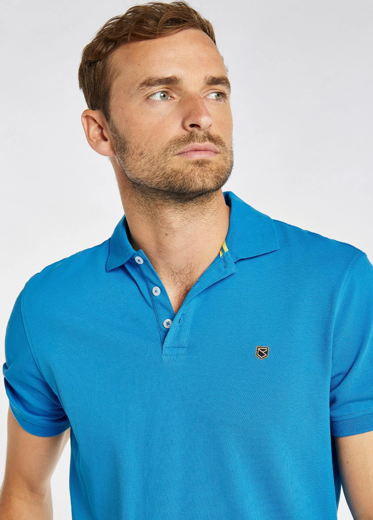 Quinlan 4-way Stretch Polo - Greek Blue