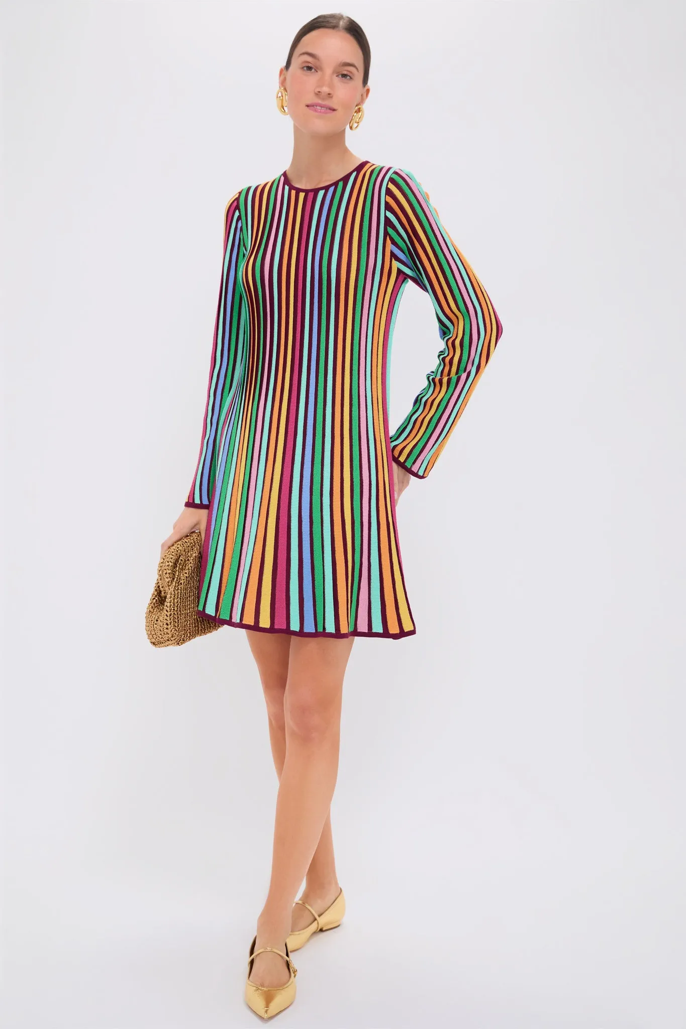 Rainbow Stripe Knit Amal Dress