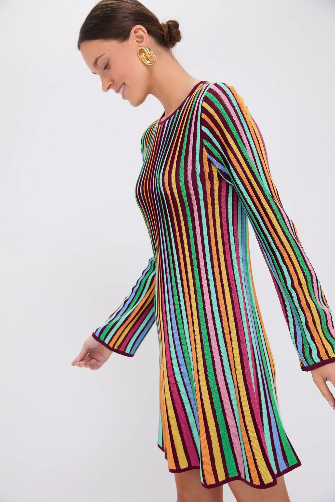 Rainbow Stripe Knit Amal Dress