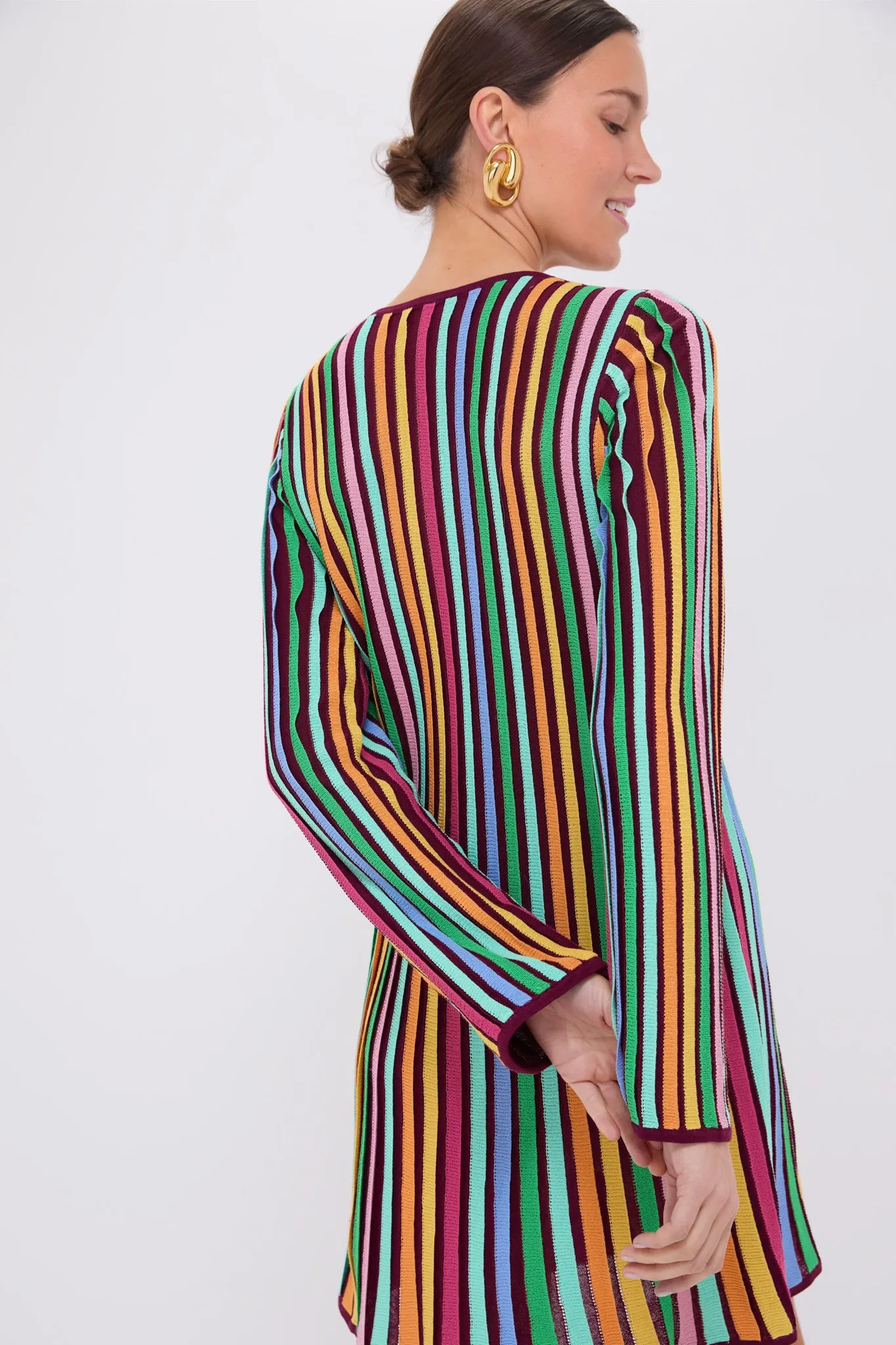 Rainbow Stripe Knit Amal Dress