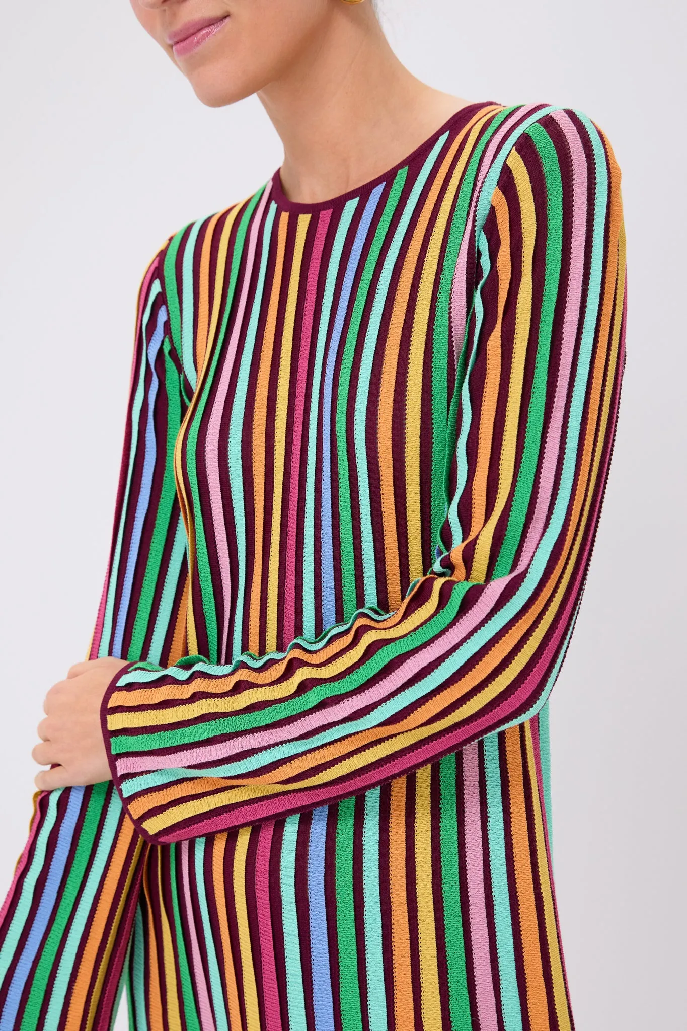 Rainbow Stripe Knit Amal Dress