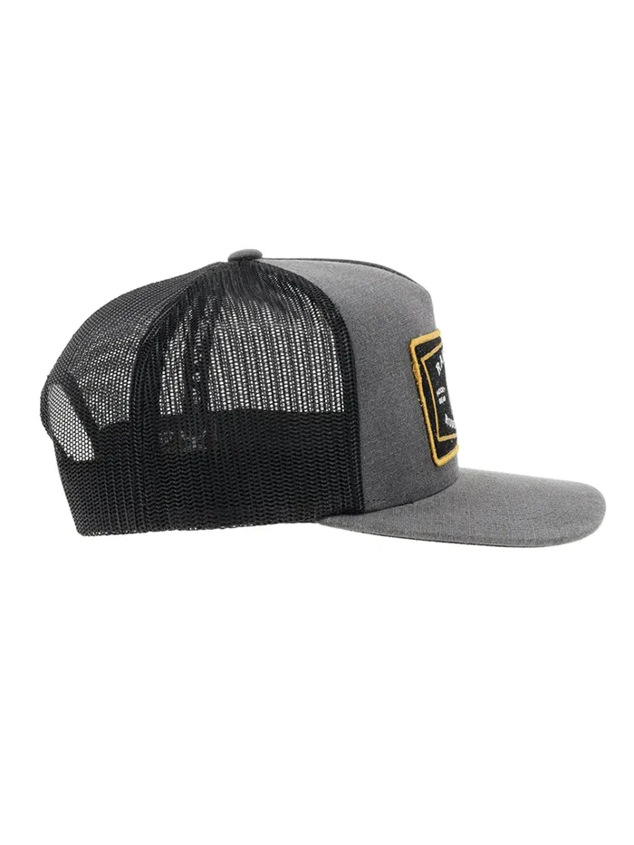 Hooey Charcoal Cap with Gold Stitching: Rank Stock Hat