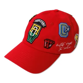 Red Multi Patch Cap - First Row