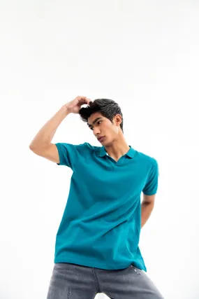 Regular Fit Cotton Polo Shirt V-Neck