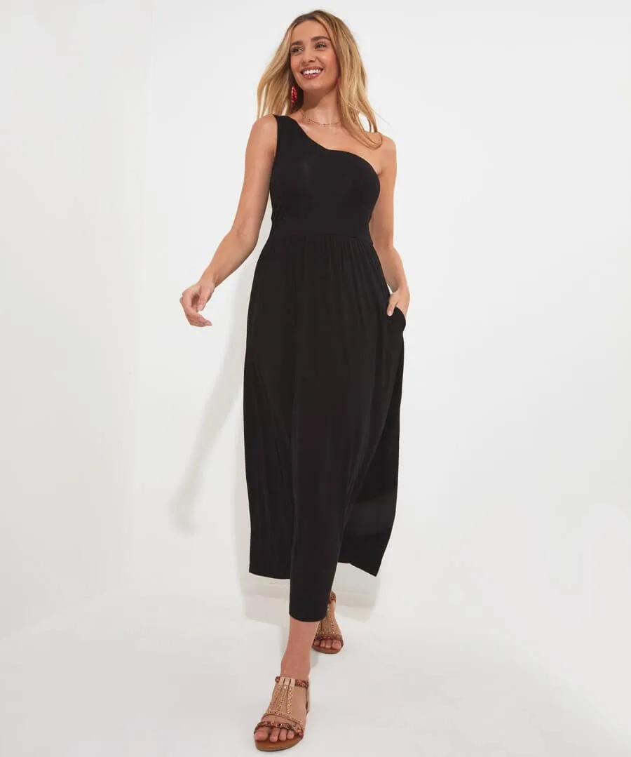 Remarkable One Shoulder Jersey Dress