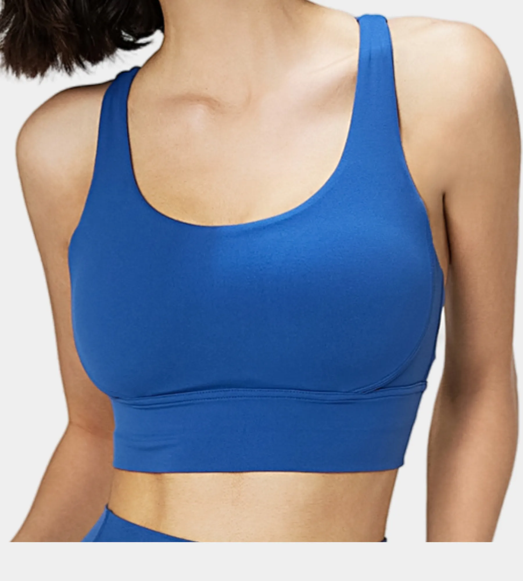 Remi cross-back sports bra: Salti blue