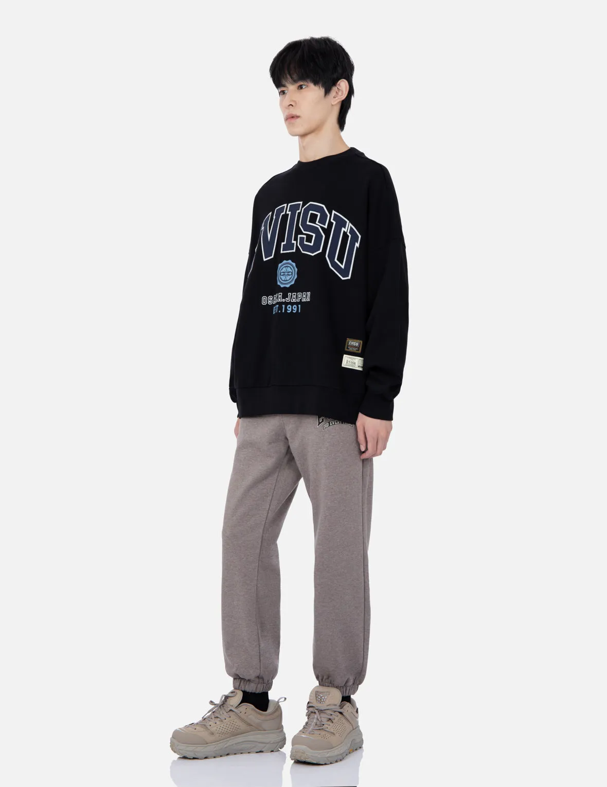 Retro Logo Print Oversized Sweatshirt