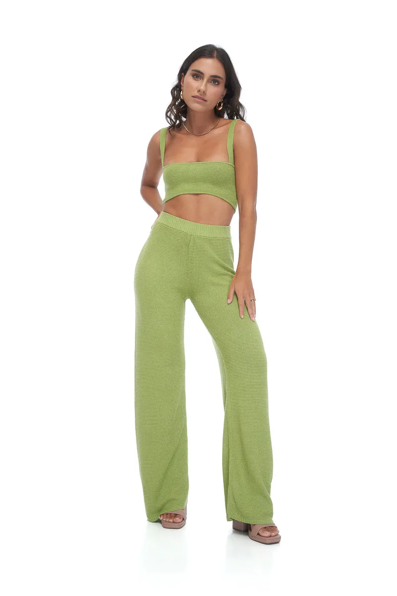 Rhoda Knit Pant - Lime