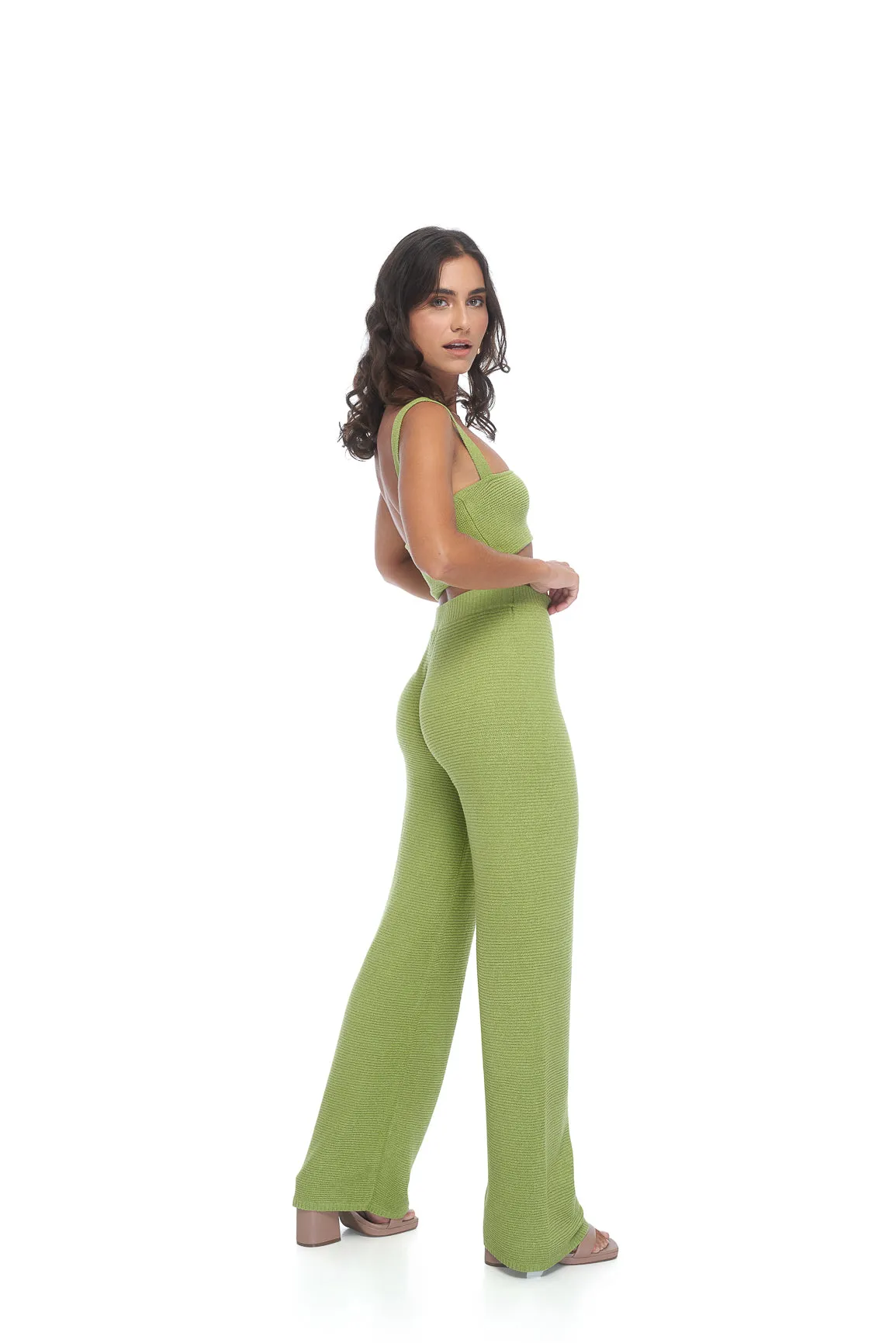 Rhoda Knit Pant - Lime