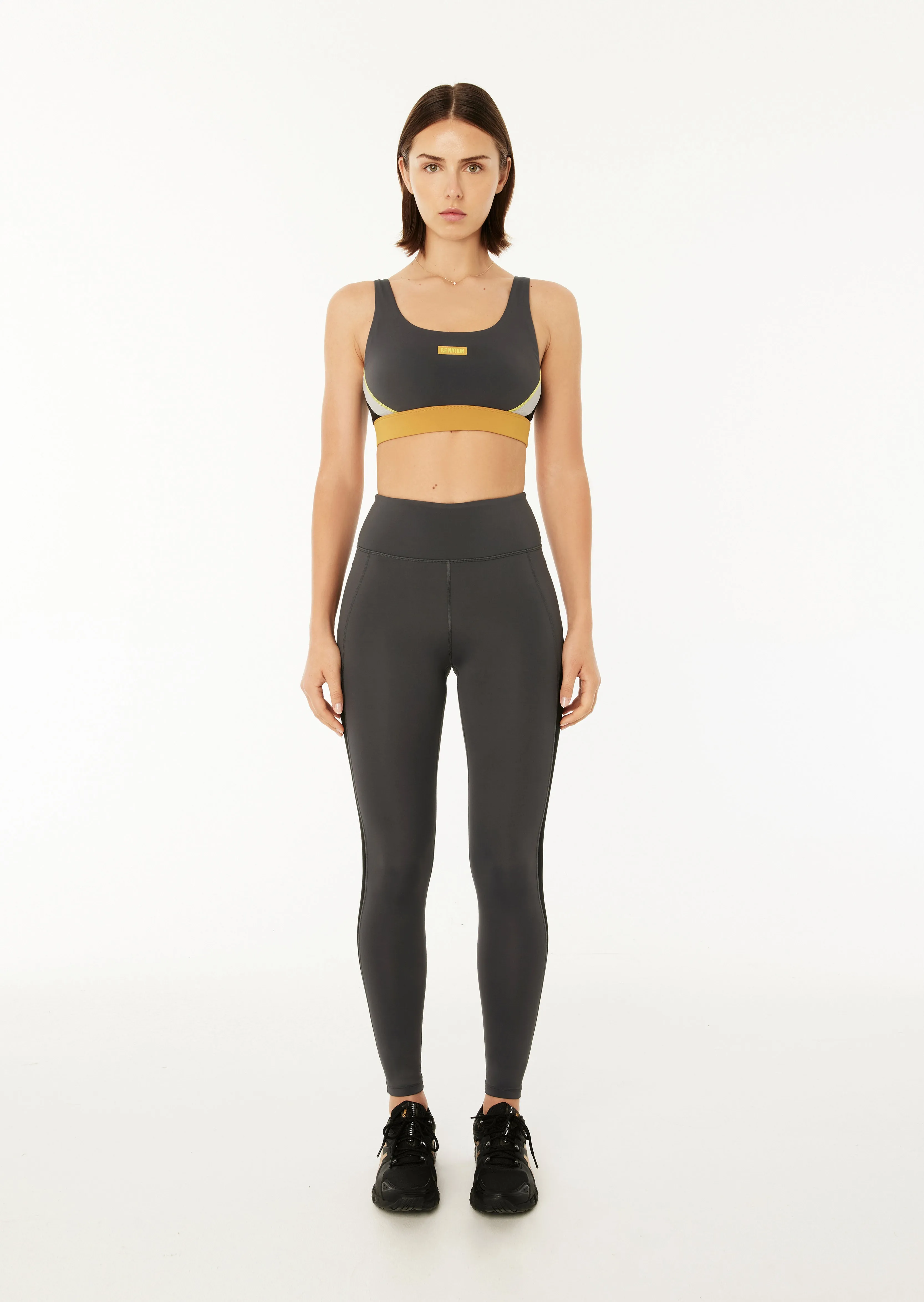 RIOCHET SPORTS BRA IN DARK SHADOW