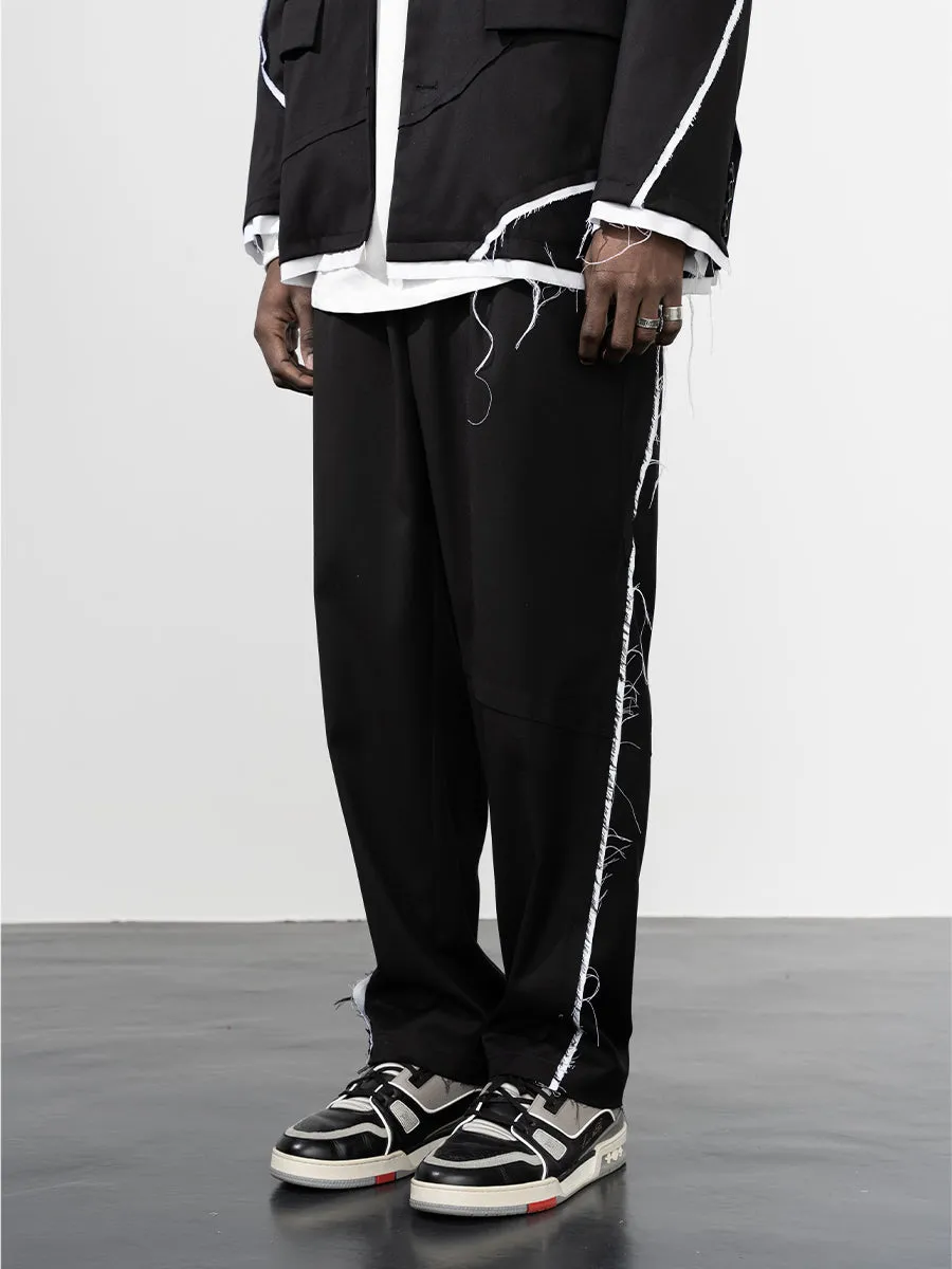 Ripped Loose Straight Trousers