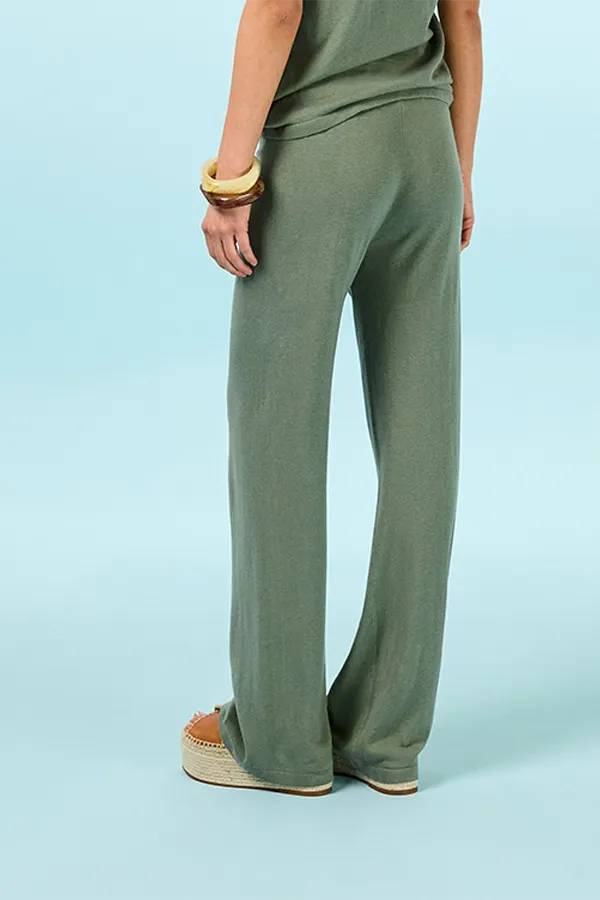 Rodier OLIVE GREEN KNIT TROUSERS