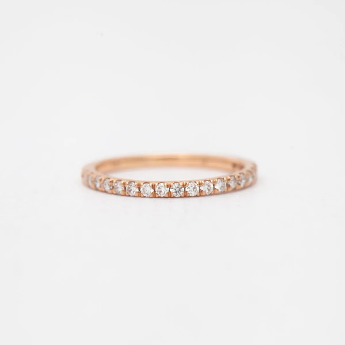 Rose Gold French Set Half-Eternity Band