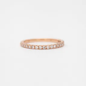 Rose Gold French Set Half-Eternity Band