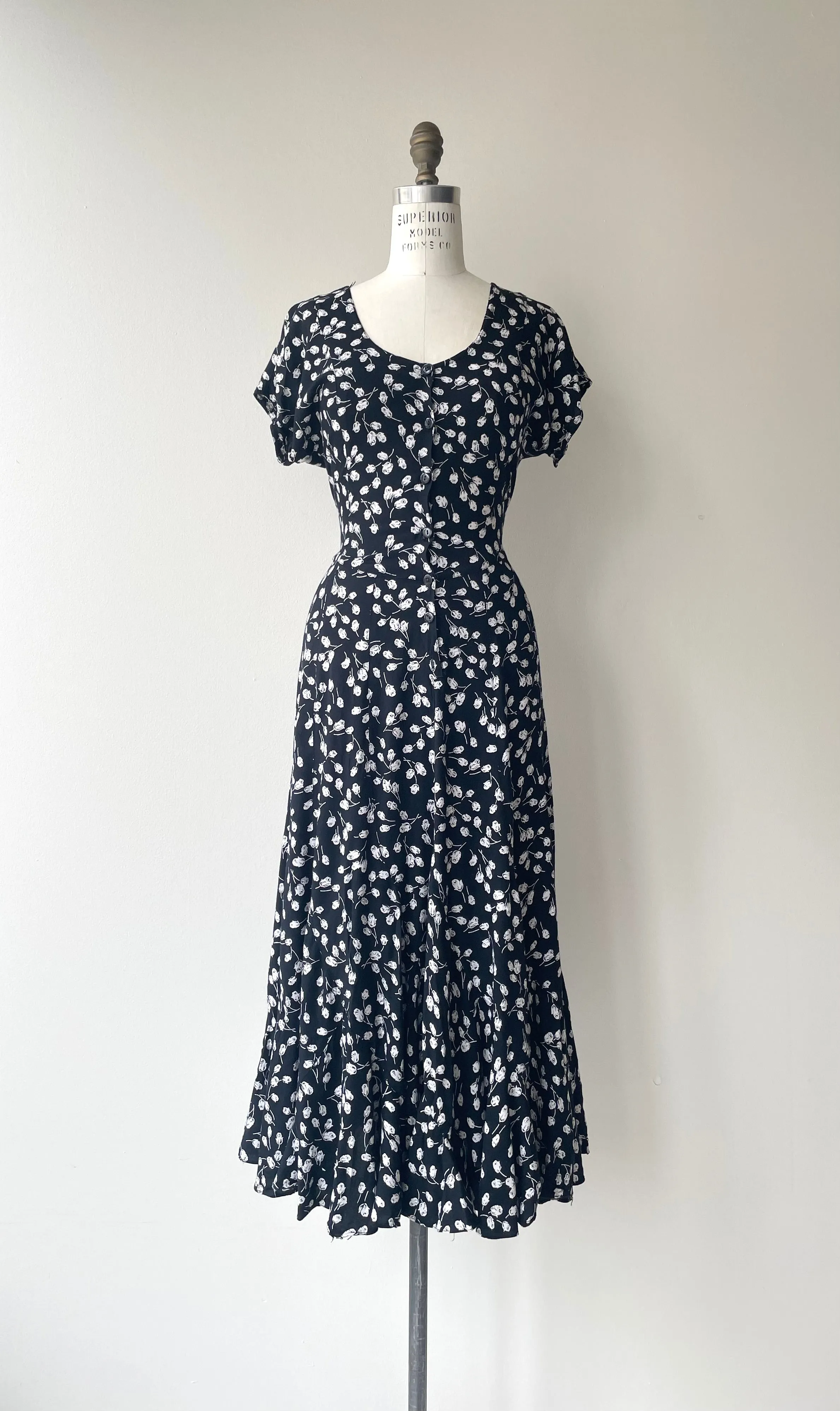 Rose Print Dress | Vintage 1990s