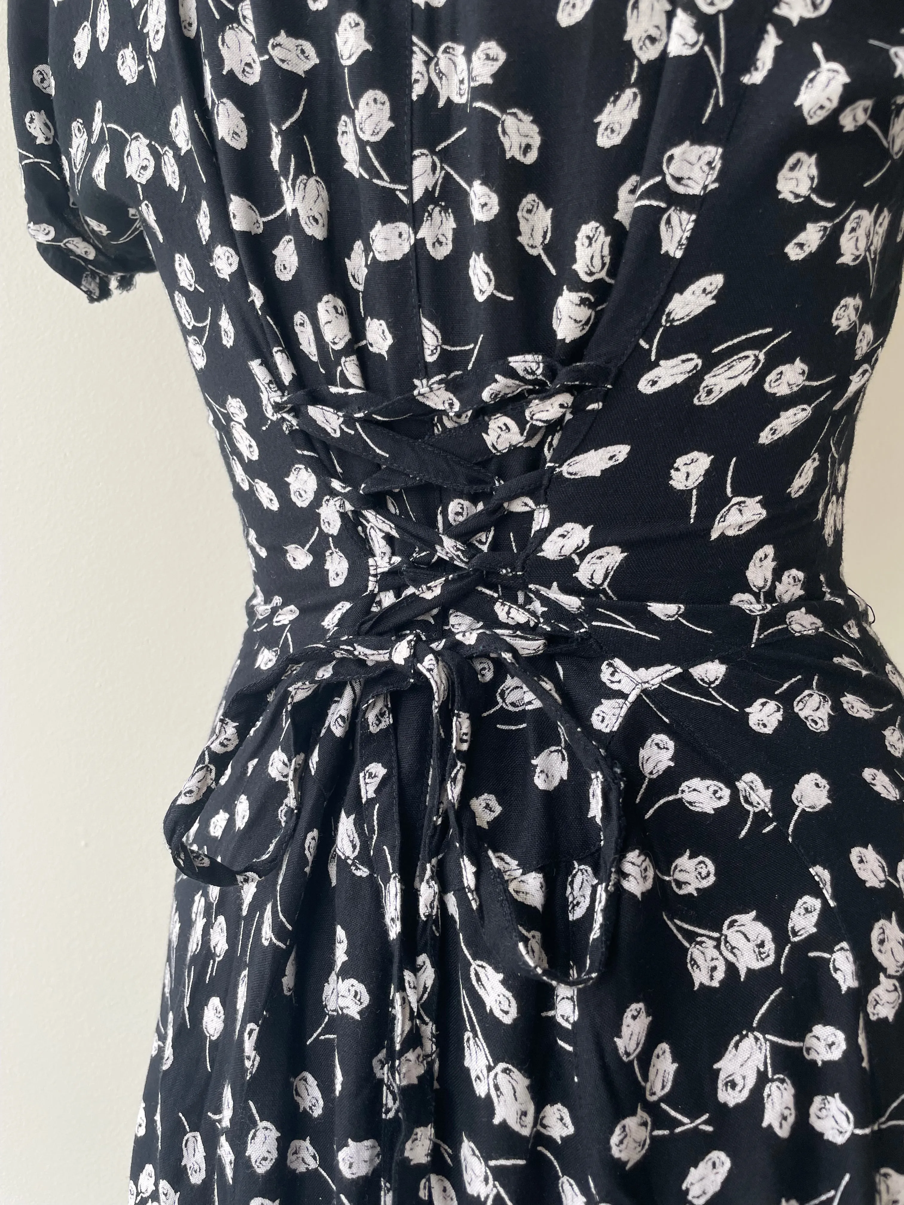 Rose Print Dress | Vintage 1990s