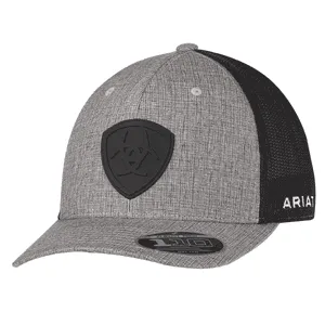 Rubber Shield Grey Mesh Hat