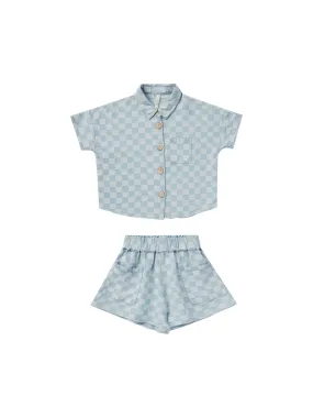 Rylee and Cru Blue Check Kelli Set