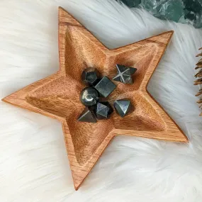 Sacred Geometry (Platonic solids) Pyrite~  7 Shape Crystal Set