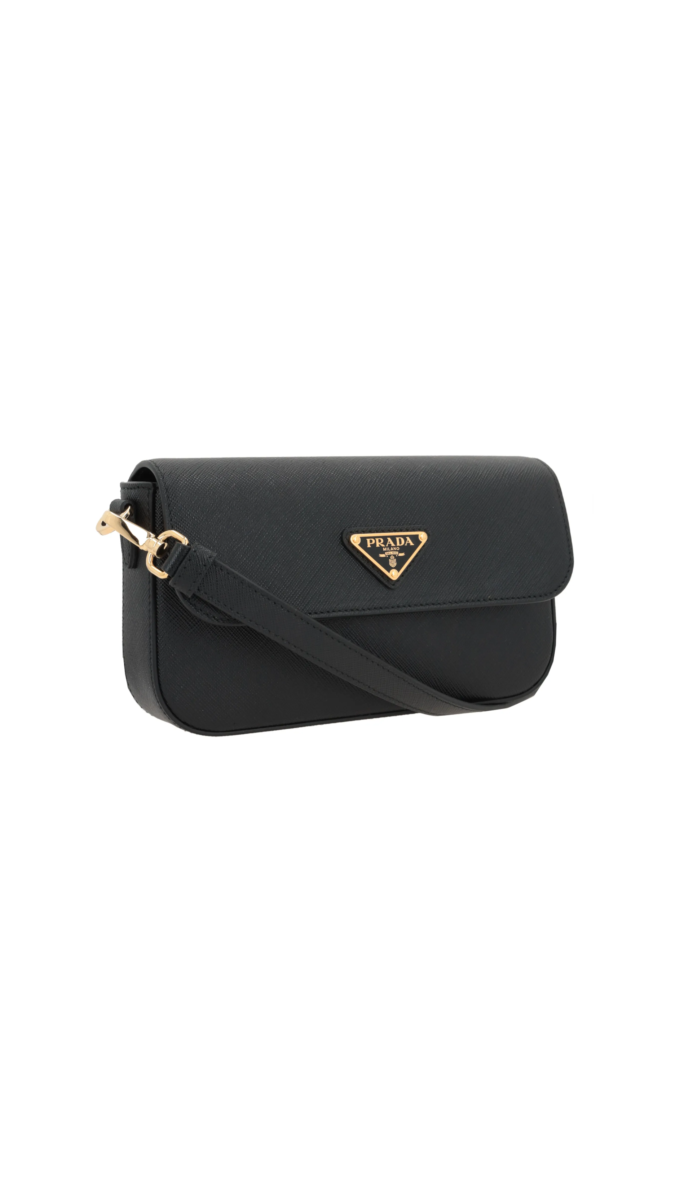 Saffiano Leather Mini-bag - Black