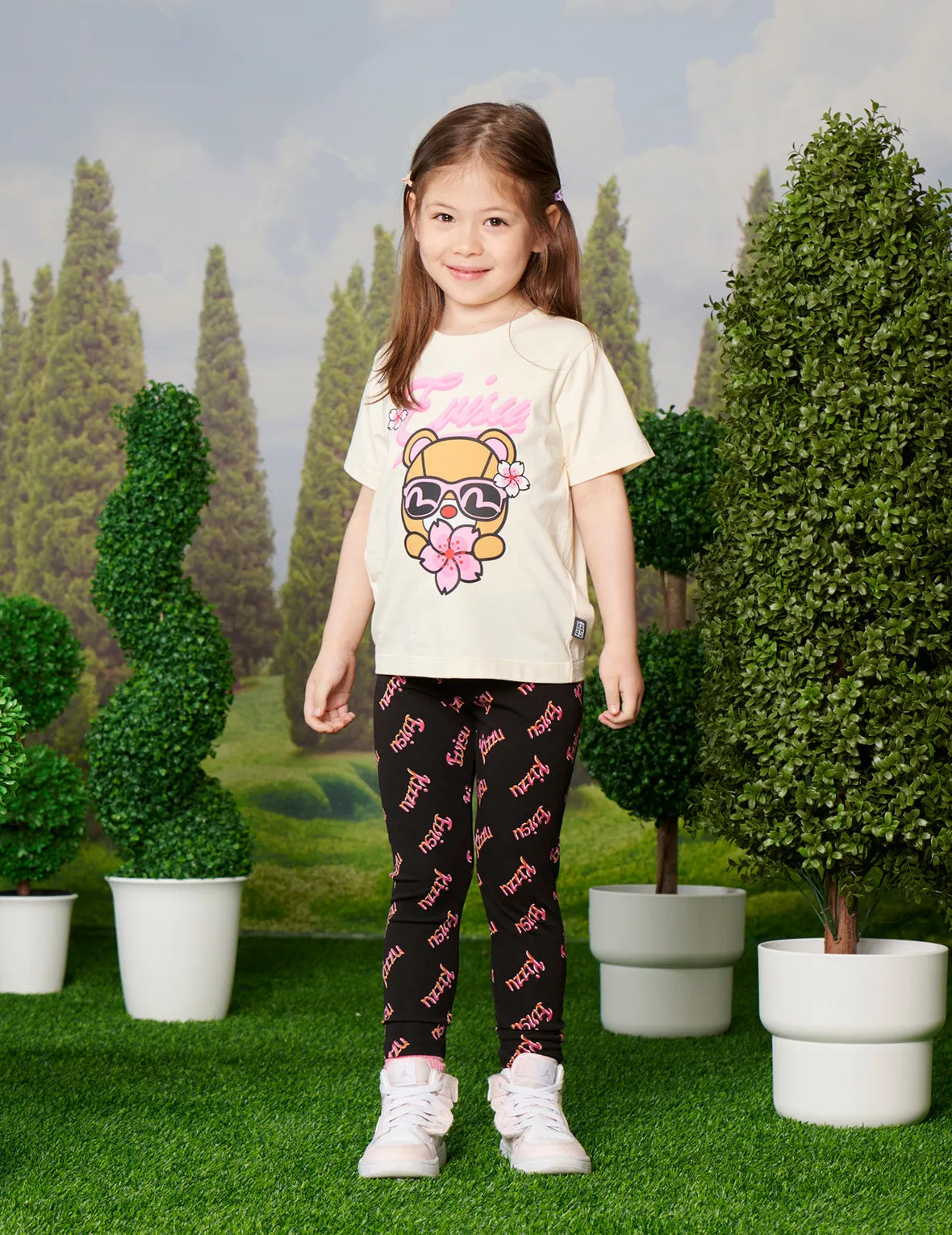 Sakura Bear Graphic Print Regular Fit T-shirt