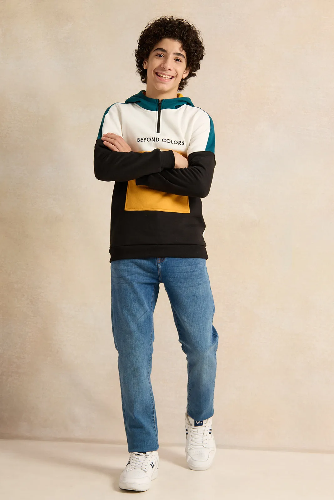 Senior Boys Assorted Hooded Colour Block Sweatshirt