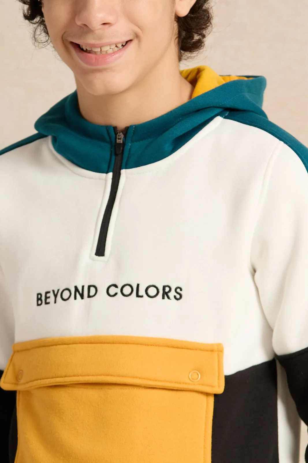 Senior Boys Assorted Hooded Colour Block Sweatshirt