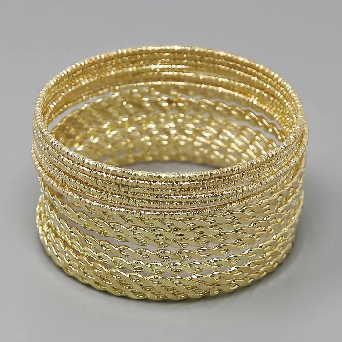 Set of Various Bangle Bracelets