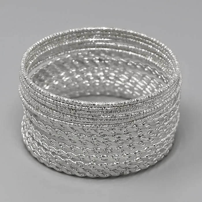 Set of Various Bangle Bracelets