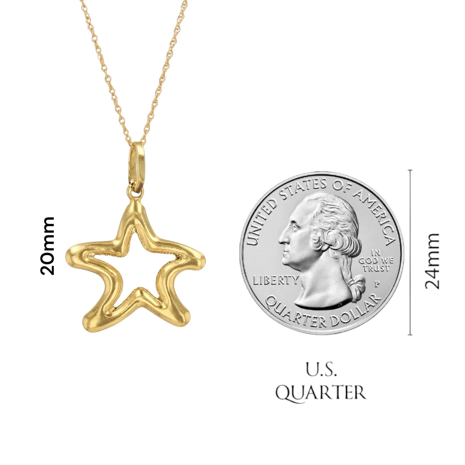 Set yellow gold 14k Singapore chain star pendant-63939