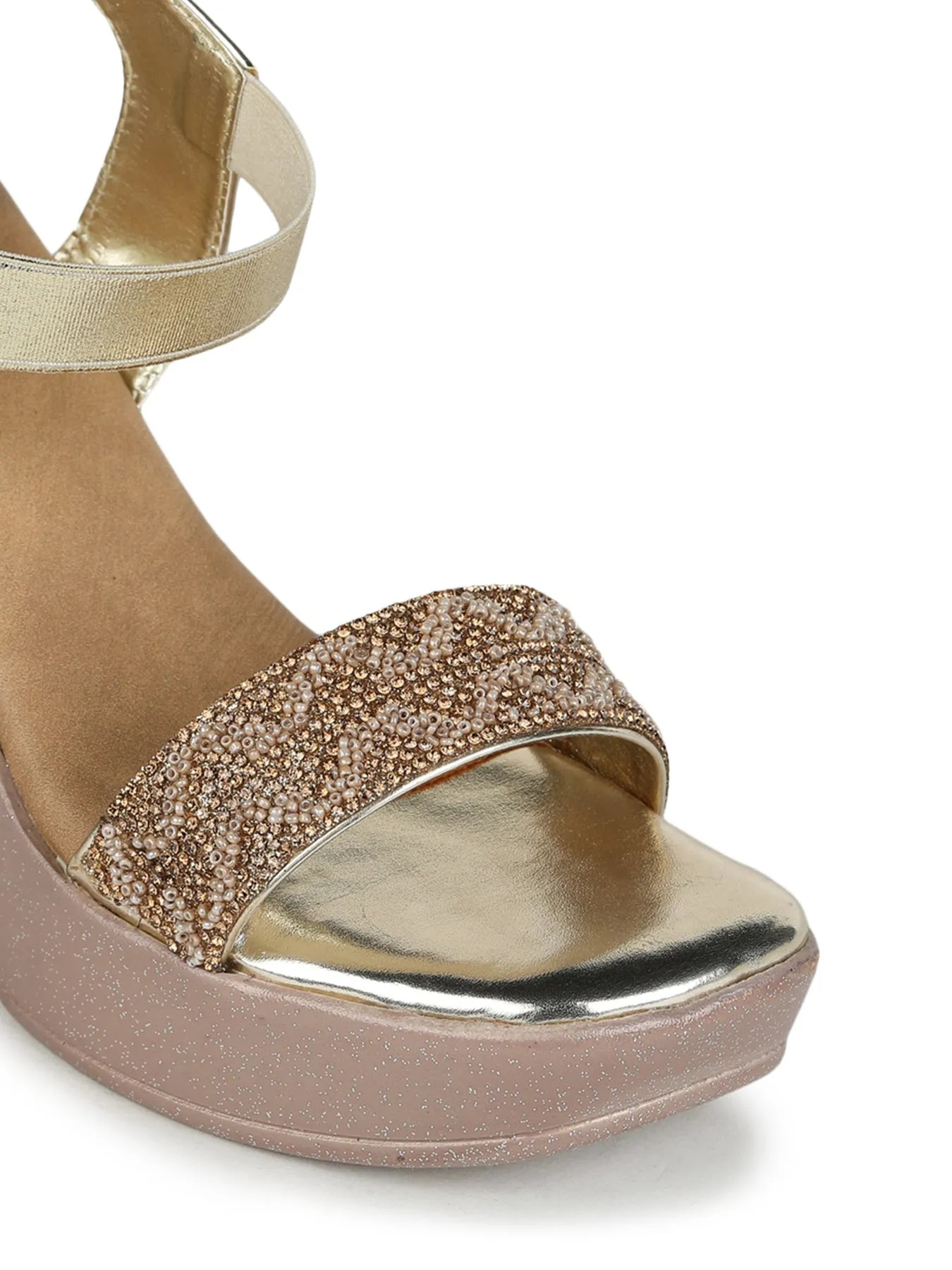 Shezone Golden Women Heels