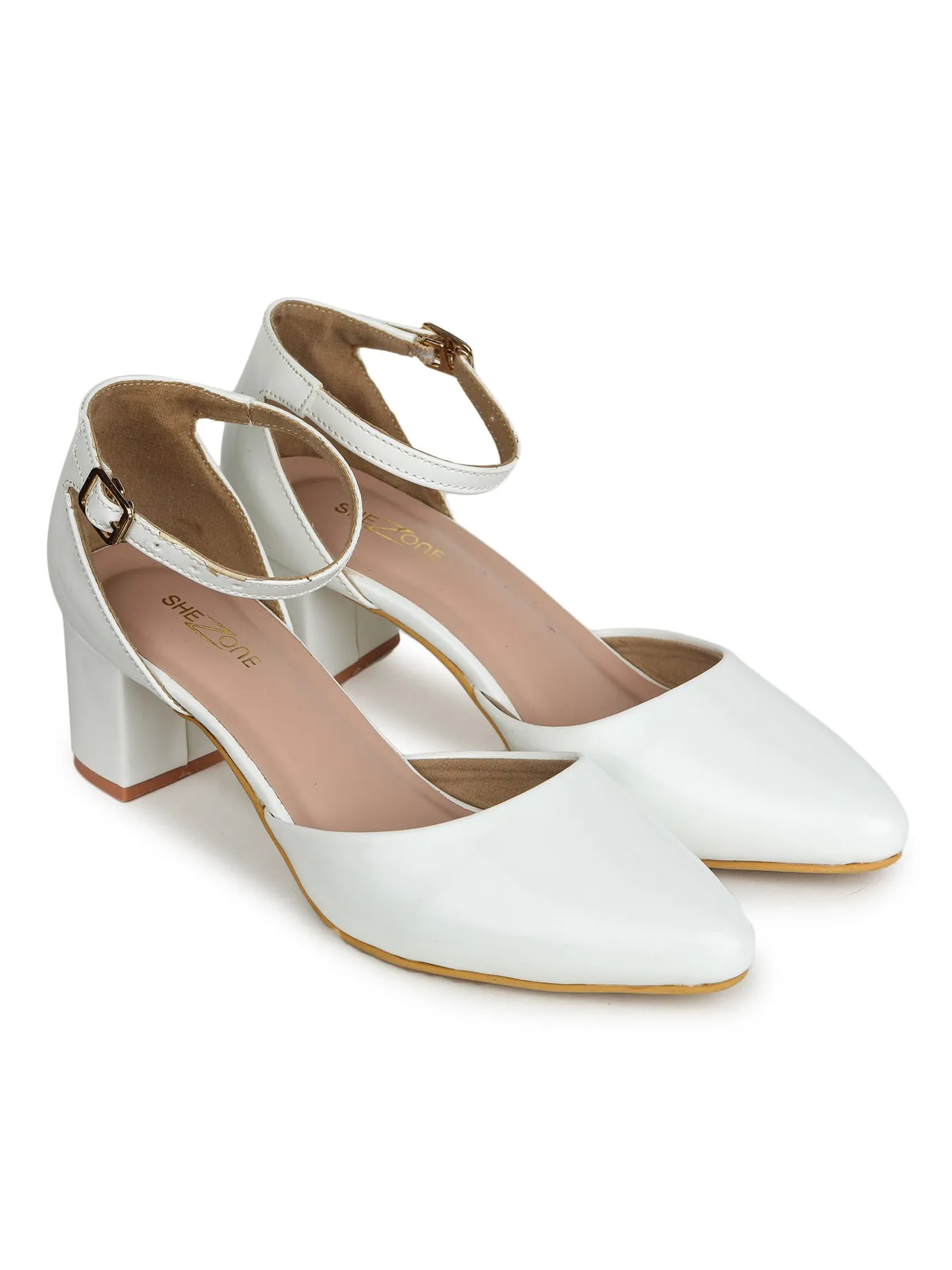 Shezone White Women Heels