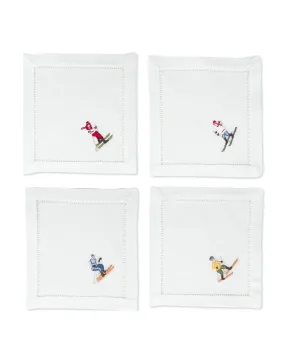 Skiers Cocktail Napkins Collection