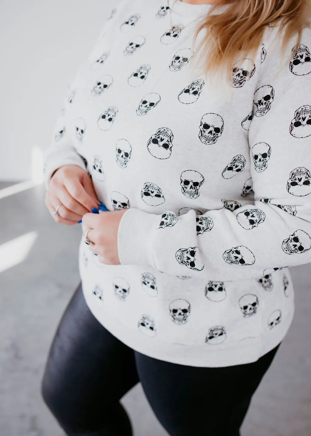 Skull Print Sweatshirt