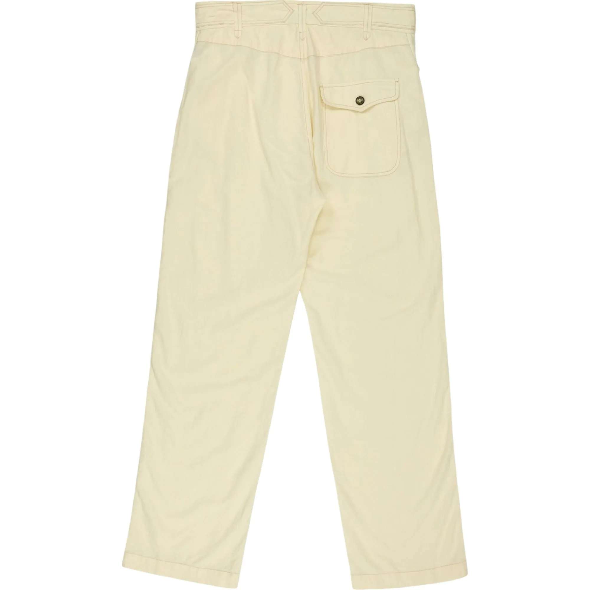 Soeur Cream Cotton Trousers