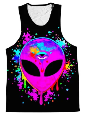 Splatter Alien Pink Men's Tank