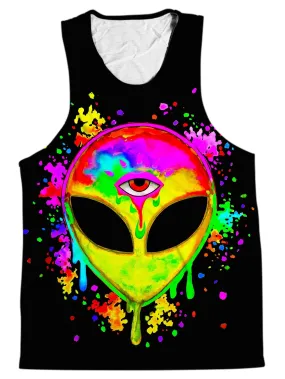 Splatter Alien Yellow Men's Tank