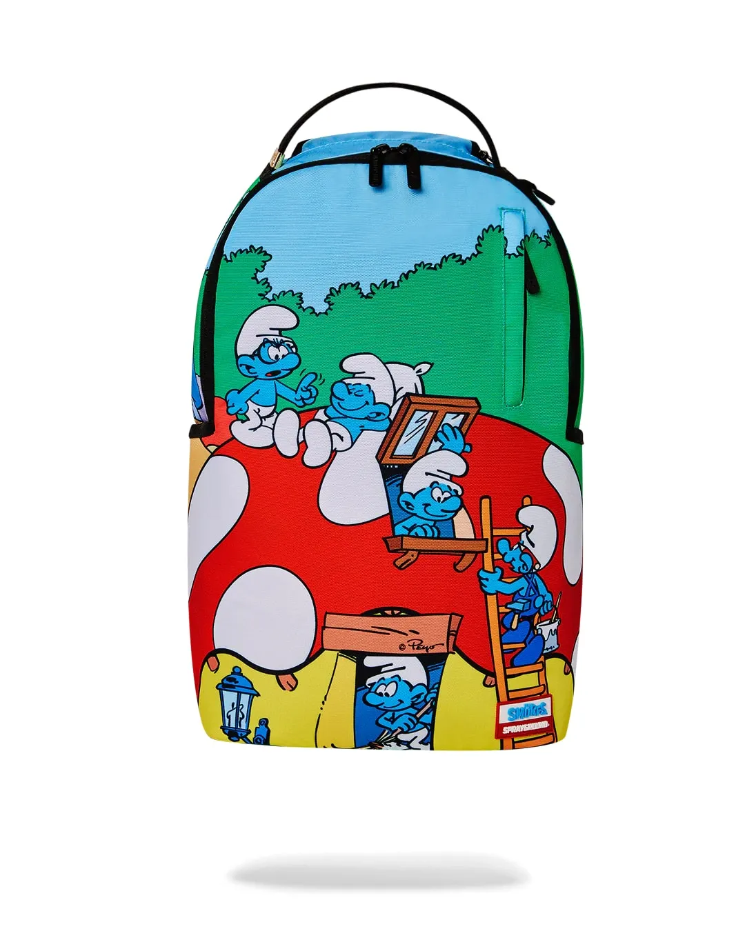 Sprayground Smurfs Mushroom Village Backpack B6429 - Sprayground Smurfs Mushroom Village Backpack for Sale Online