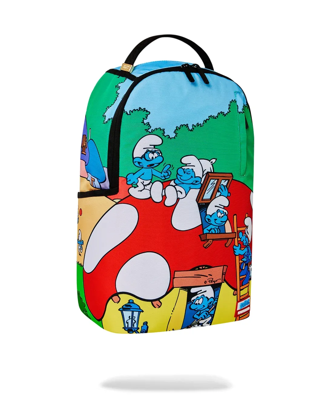 Sprayground Smurfs Mushroom Village Backpack B6429 - Sprayground Smurfs Mushroom Village Backpack for Sale Online