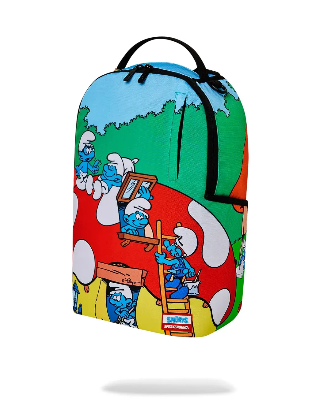 Sprayground Smurfs Mushroom Village Backpack B6429 - Sprayground Smurfs Mushroom Village Backpack for Sale Online