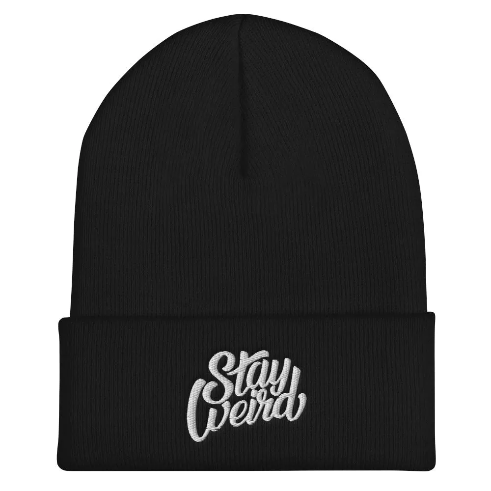 Stay Weird Beanie Hat | Black