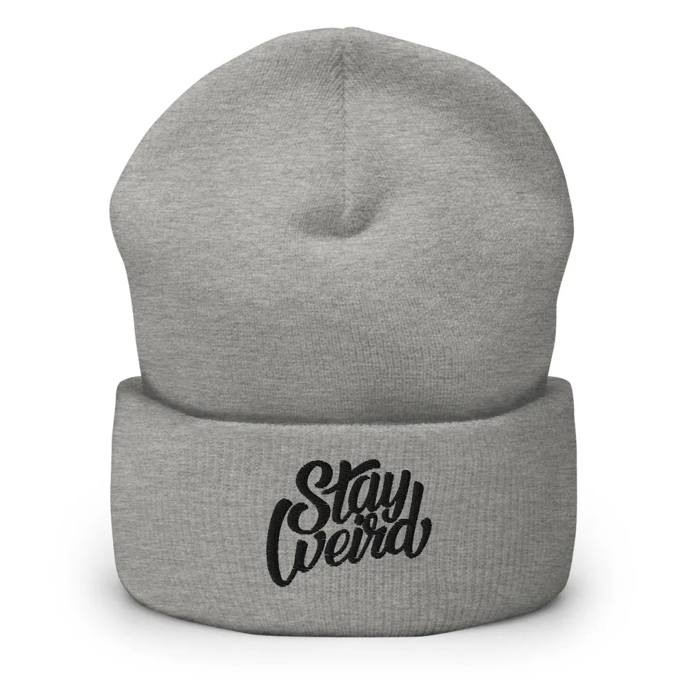 Stay Weird Beanie Hat | Gray