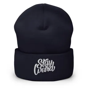 Stay Weird Beanie Hat | Navy