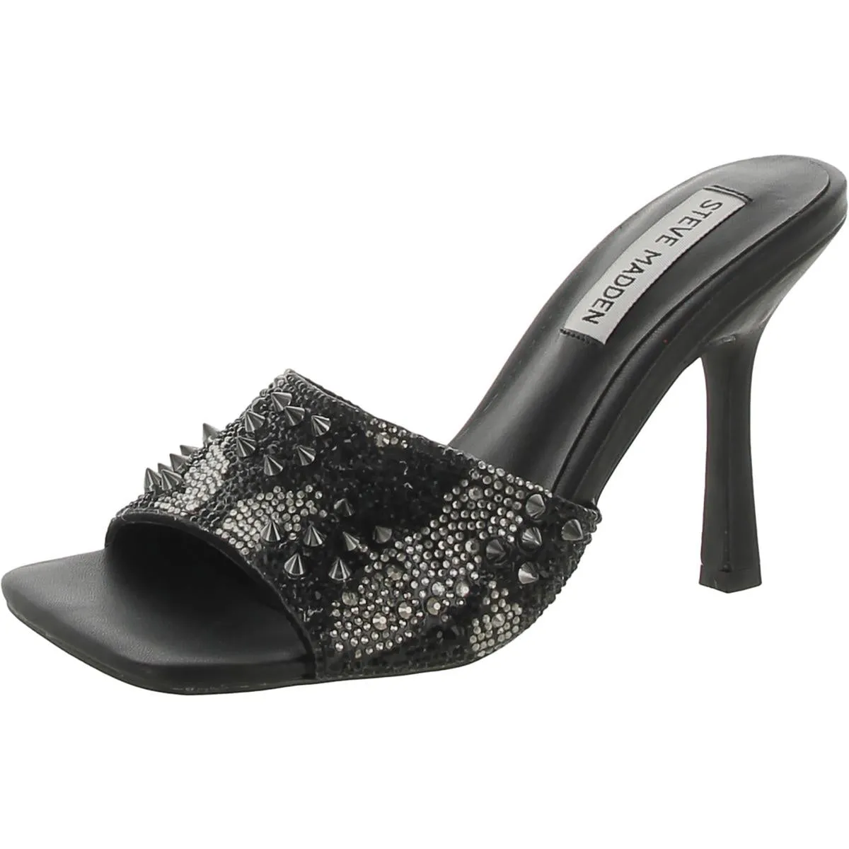 Steve Madden Judging Square Toe Embellished Heels for Women